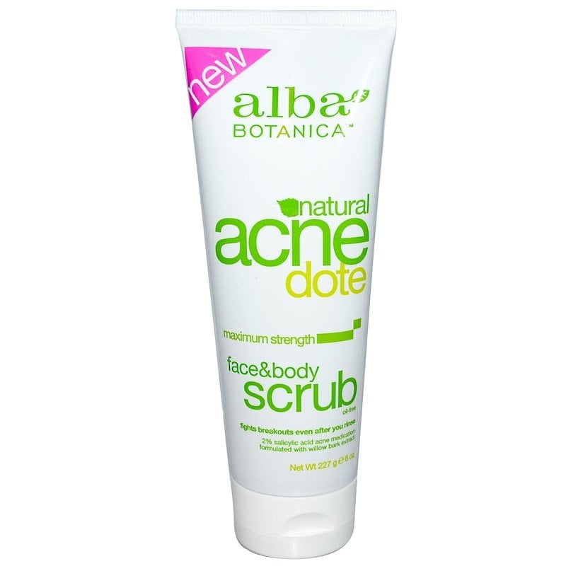 Alba Botanica, Acne Dote, Face & Body Scrub, Oil-Free, 8 oz (227 g) (Pack of 6)