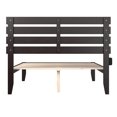thumbnail image 4 of AFI Oxford 14" Full Wood Platform Bed Frame with Modern Pallet Headboard, Espresso, 4 of 6