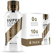 Kitu Super Coffee, Keto Protein Coffee (0g Added Sugar, 10g Protein, 70 Calories) Mocha 12 Fl Oz, 6 Pack | Iced Smart Coffee Drinks