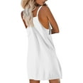 thumbnail image 3 of Women Tennis Dress Built in Shorts Adjustable Straps Hot Shot Mini Dress Athletic Workout Golf Dresses with Pockets, 3 of 6