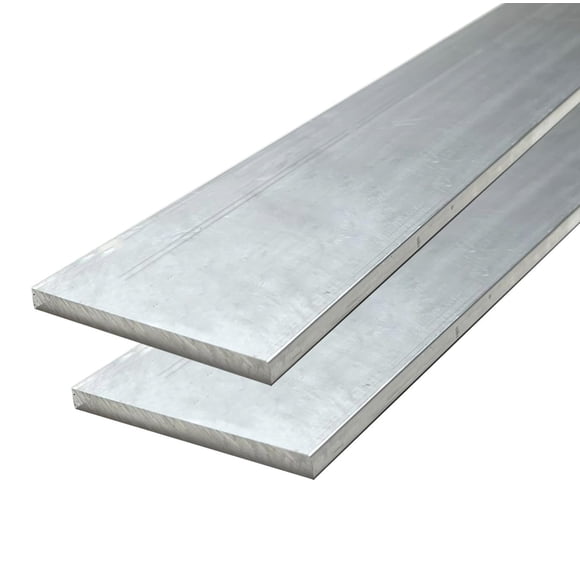 Barra plana de aluminio MOKOVI 6061 T6511 6 mm x 75 mm x 406 mm (2 piezas)