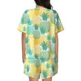 thumbnail image 3 of Picia Pineapples1 Pajamas Sets for Women Soft Short-Sleeved Pjs with Lounge Shorts Two Piece Sleepwear-X-Large, 3 of 9
