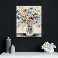 thumbnail image 4 of ARISTURING  Abstract Flower Bouquet Wall Art: Gray Blue Floral in Jar Painting Blossom Picture on Canvas for Bedroom, 4 of 4