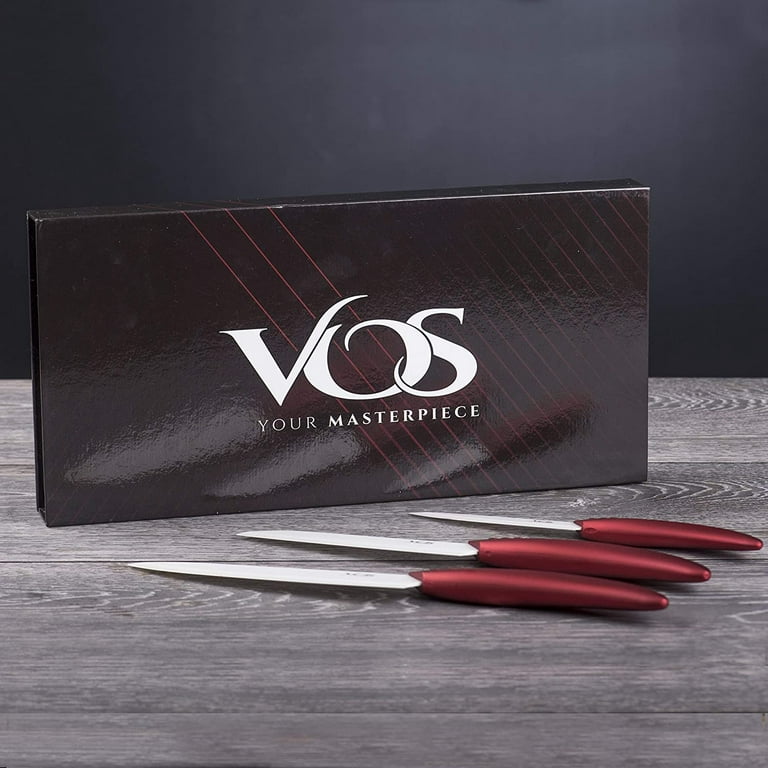 Ceramic Knife Set - 3 Knives & a Peeler - Black – Vosknife