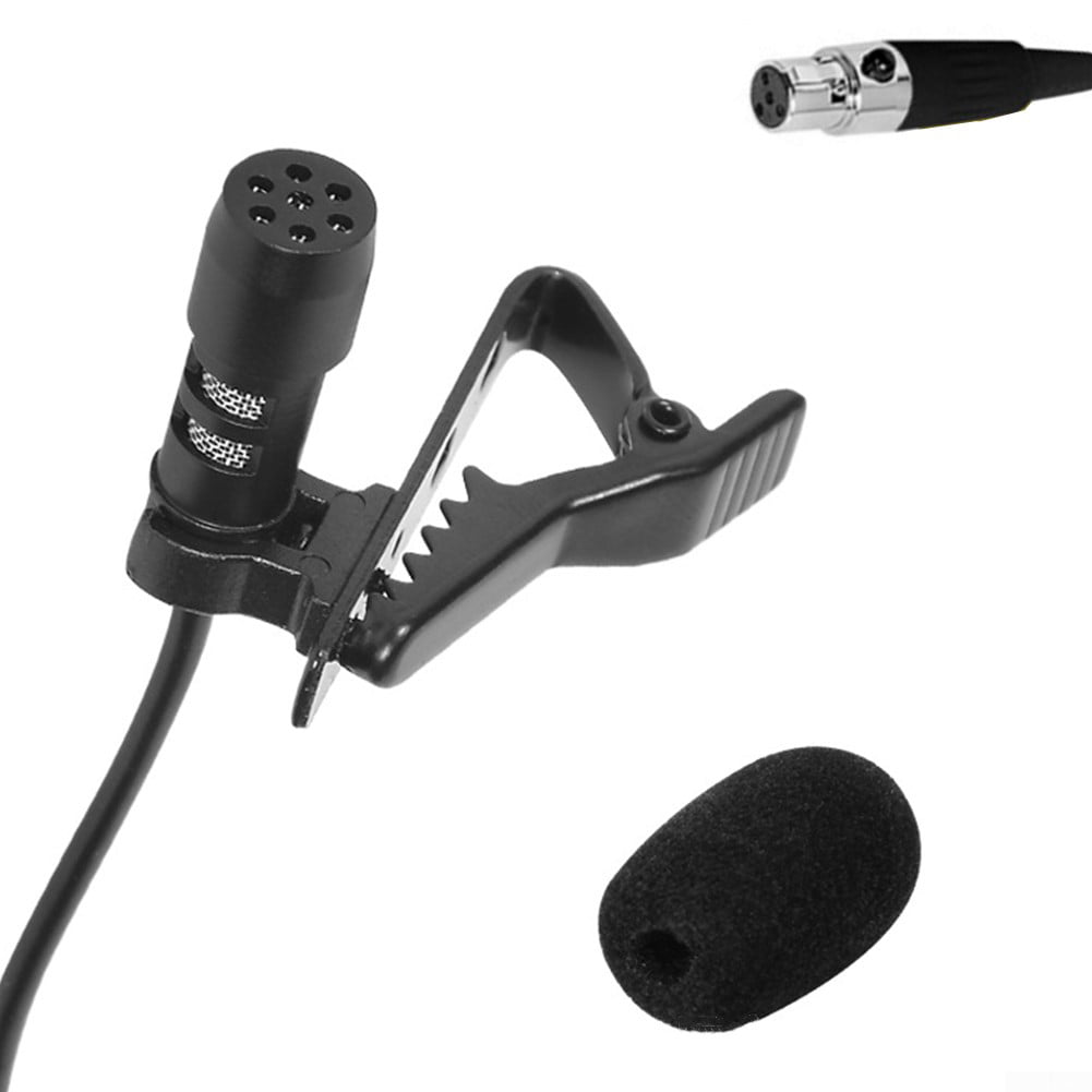 mostrar Acuerdo Beber agua JSSH Black Lavalier Lapel Clip Microphone Mic 4-PIN Mini XLR TA4F for Shure  Wireless - Walmart.com