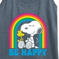 thumbnail image 3 of Peanuts - Be Happy Rainbow - Women's Racerback Tank Top, 3 of 6