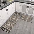 thumbnail image 2 of Boho Black and White Ethnic Pattern Kitchen Rugs Sets Of 2,Anti Fatigue Kitchen Mat Rugs Non Slip Washable,Decorative Kitchen Floor Mats for Kitchen,Sink,Laundry,17"x30"+17"x47", 2 of 7