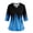 Royal Blue, variant on 3/4 Sleeve Scrub Tops Women Premium Vintage Nurse Working Uniforms Fashion V Neck Gradient Side Slits Scrub Shirt Breathable Medical Workwear with Pockets Royal Blue XL