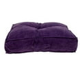 thumbnail image 5 of Parkland Collection Alena 24x24" Solid Cotton Floor Pillow in Purple, 5 of 6