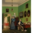thumbnail image 3 of Wilhelm Bendz 12x14 Black Modern Framed Museum Art Print Titled - The Waagepetersen Family, 3 of 5