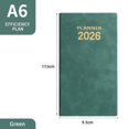 thumbnail image 1 of Daily Planner Notebook 2026 A6 Convenient Pocket-Sized Organizer With Pu Leather Cover Planner Calendar Notebook For Weekly, 1 of 3