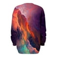 thumbnail image 4 of Hauts d'Été à Manches Longues pour Femmes Mode Décontractée Impression Col Rond Manches Longues Chandail en Molleton Ample Blouse d'Automne Pull Hauts Col Haut pour Femmes Hauts et Blouses d'Été, 4 of 6