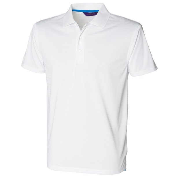 Henbury - Polo de deporte/deportivo de manga corta Transpirable Modelo CoolTouch - Verano/ Vacaciones/Deporte (Blanco)
