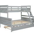 thumbnail image 6 of Gray Twin Over Full Bunk Bed With Dependable Materials & Functional Trundle Guardrail,, 6 of 6