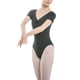 thumbnail image 4 of Malla de ballet con escote en V mediano y manga corta para práctica en el gimnasio para mujer, 4 of 8