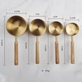 thumbnail image 5 of Goodhd Measuring Spoons Set Wood Handle Stainless Steel Measuring Scoop Baking Tool, 5 of 5