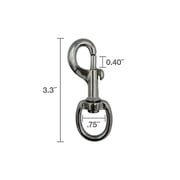7/8 Round Swivel Eye Bolt Snap, Zinc Plated, Peerless Chain, #4714038