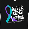 thumbnail image 4 of Inktastic Never Stop Fighting Suicide Prevention Awareness Ribbon Boys or Girls Toddler T-Shirt, 4 of 5
