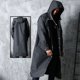 thumbnail image 1 of Negro moda adulto impermeable largo impermeable mujeres hombres con capucha impermeable para senderismo viajes al aire libre pesca escalada engrosada (XL) brillar Electrónica, 1 of 1