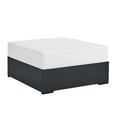 thumbnail image 2 of Tahoe Outdoor Patio Powder-Coated Aluminum Ottoman in Gray White, 2 of 8