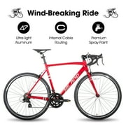 Hiland Aluminum Road Bike,Shimano 14 Speeds, 53/57cm Frame, Racing Bike for Men Mens Racing Bike