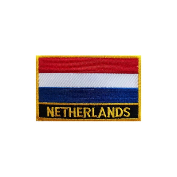 Ruoming 1 PCS National flag  Patches Iron On or Sew On Embroidered Tactical Military Netherlands Patch