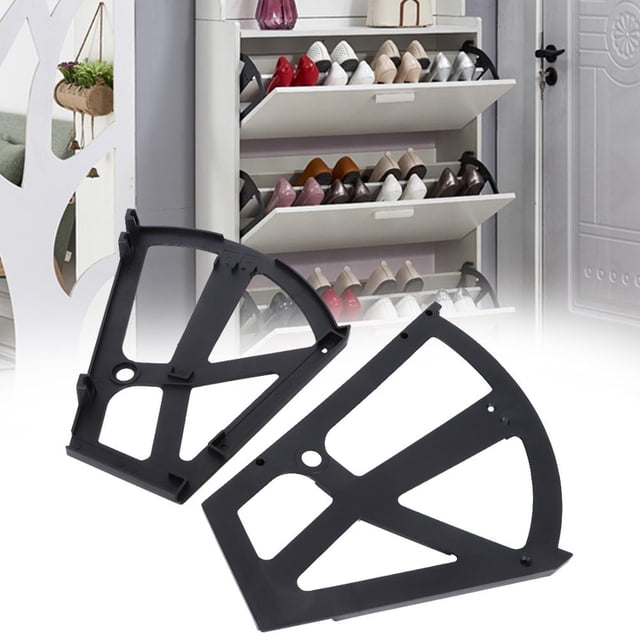 TOPINCN Hinges Accessory,Home Plastic Hollowed Two Layers Shoe Cabinet Shelf Rack Holder Hinges Accessory , Shoe Cabinet Hinges