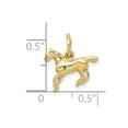 thumbnail image 3 of Auriga Fine Jewelry 10K Yellow Gold Polished Horse Charm for Women (L-13 mm, W-13 mm), 3 of 6