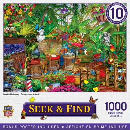 UPC: 0705988720048 | MasterPieces 1000 Piece Jigsaw Puzzle – Garden Hideaway – 19.25 x26.75