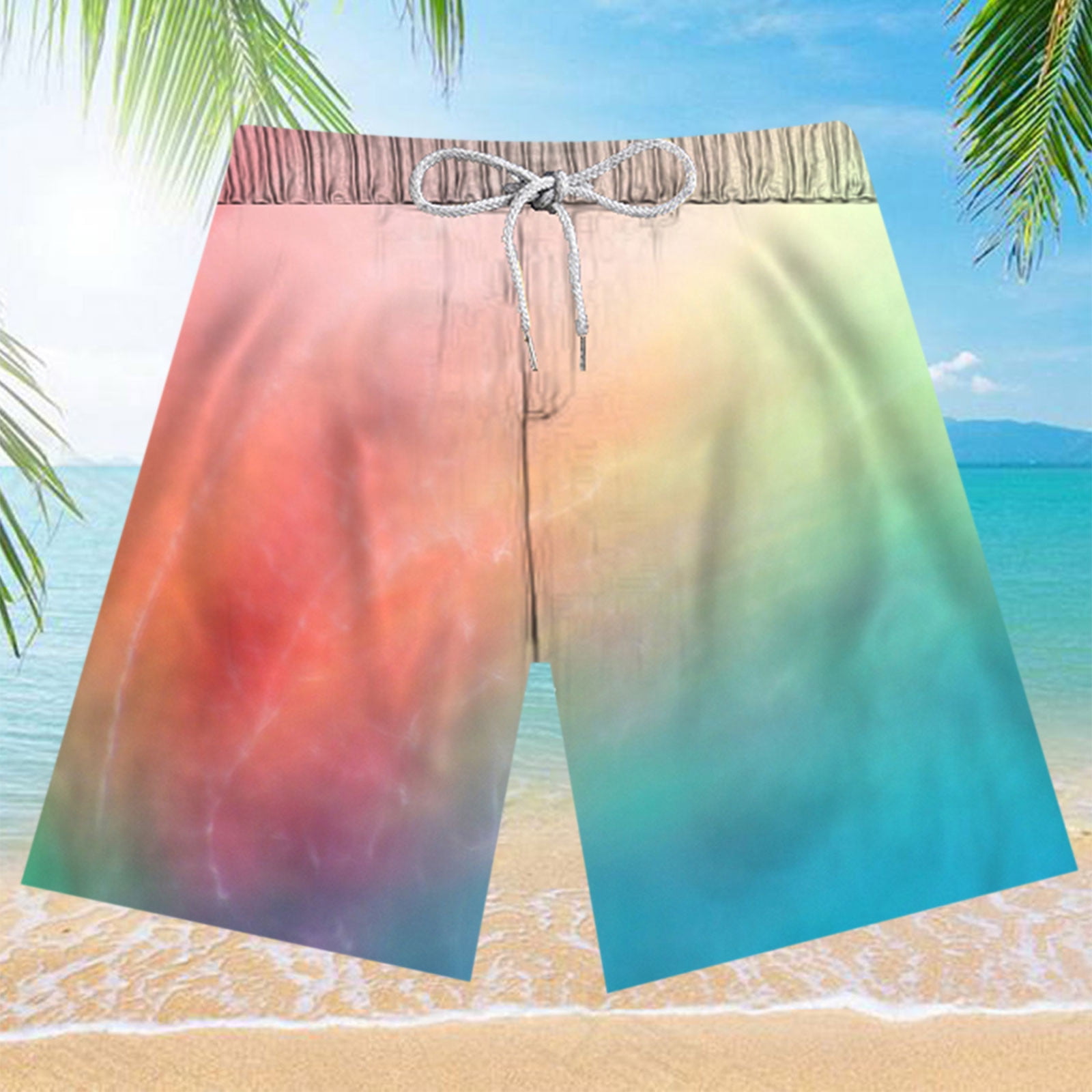 Womens Beach Surfing Boardshorts Swimming Trunks Palm Animal Prins Textures Shorts
