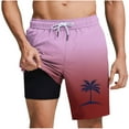 thumbnail image 1 of Pantalones Cortos Casuales para Hombre Imprimir con Bolsillos Pantalones de Playa de Cintura Elástica, Pantalones Cortos de Cintura Elástica para Hombre, 1 of 5