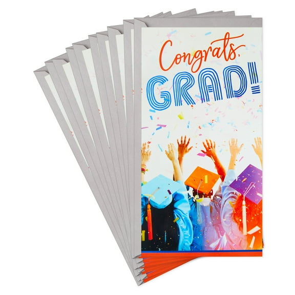 Connections from Hallmark Money Holder Graduation Cards, 10 ct. (Grads and Confetti)