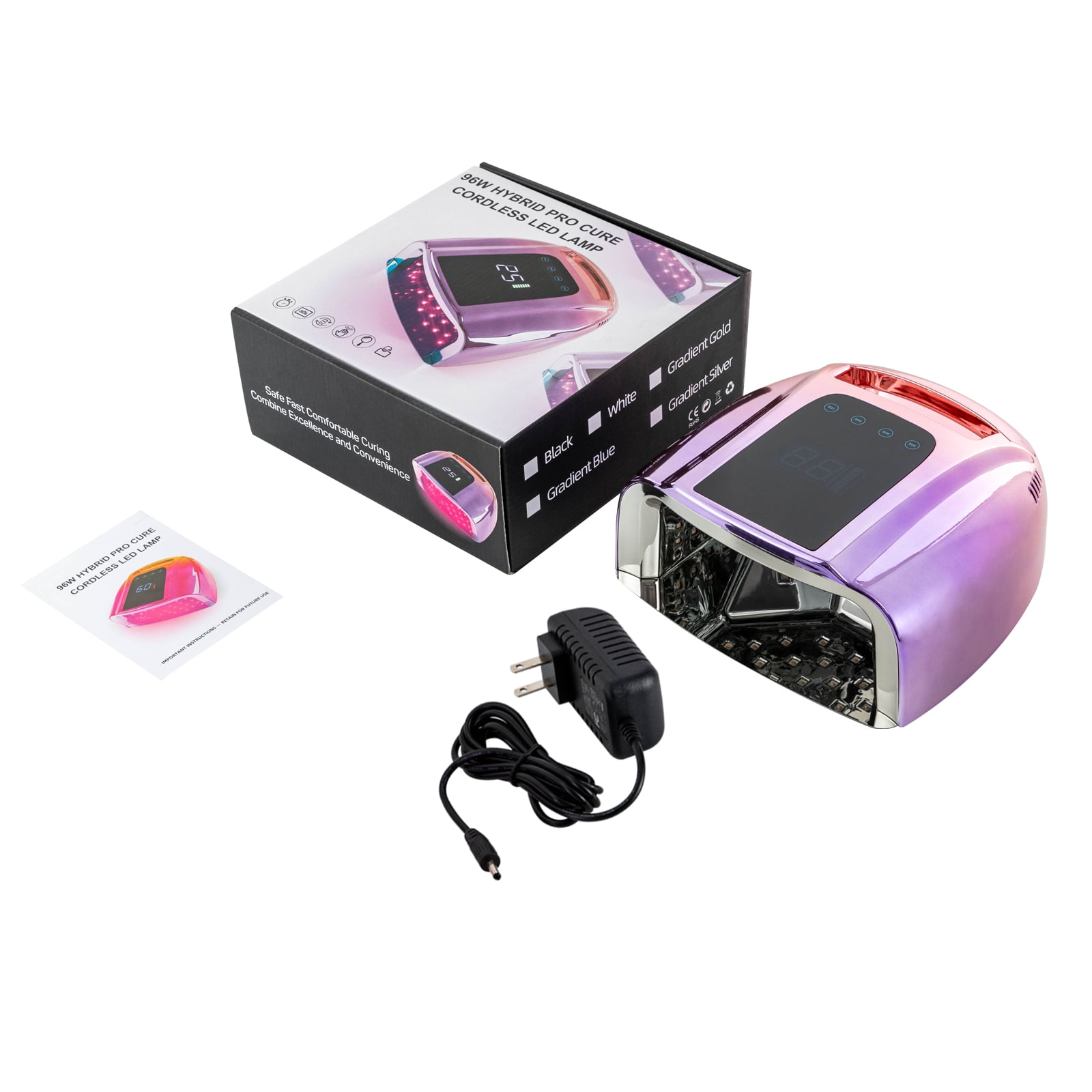 96W Rechargeable Cordless Professional Nail Gel Dryer Led UV Nail Lamp Manicure