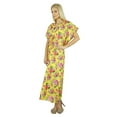 thumbnail image 2 of Bimba Women Long Cotton Custom Kaftan White Floral Night Wear Classic Caftan Dress, 2 of 4