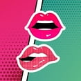 thumbnail image 2 of Allen, Kimberly 15x15 Black Ornate Wood Framed with Double Matting Museum Art Print Titled - Pop Lips 2, 2 of 4