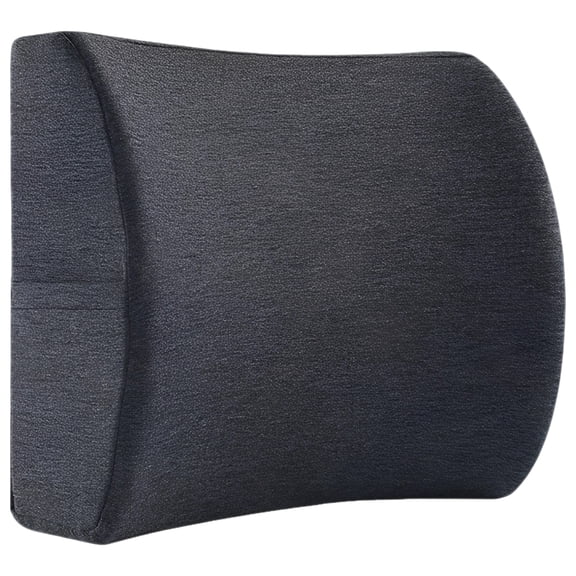 Memory Foam Lumbar Support Pillow, Ergonomic Back Cushion for Office Chair, Car Seat, Home, Gray Sweatshirt Fabric, 12.6 x 11.8 Inch