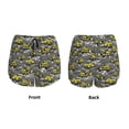 thumbnail image 4 of Disketp Modern Yellow Excavator Print Women's Shorts Workout Shorts for Athletic Gym Running Shorts with Phone Pockets X-Large, 4 of 8