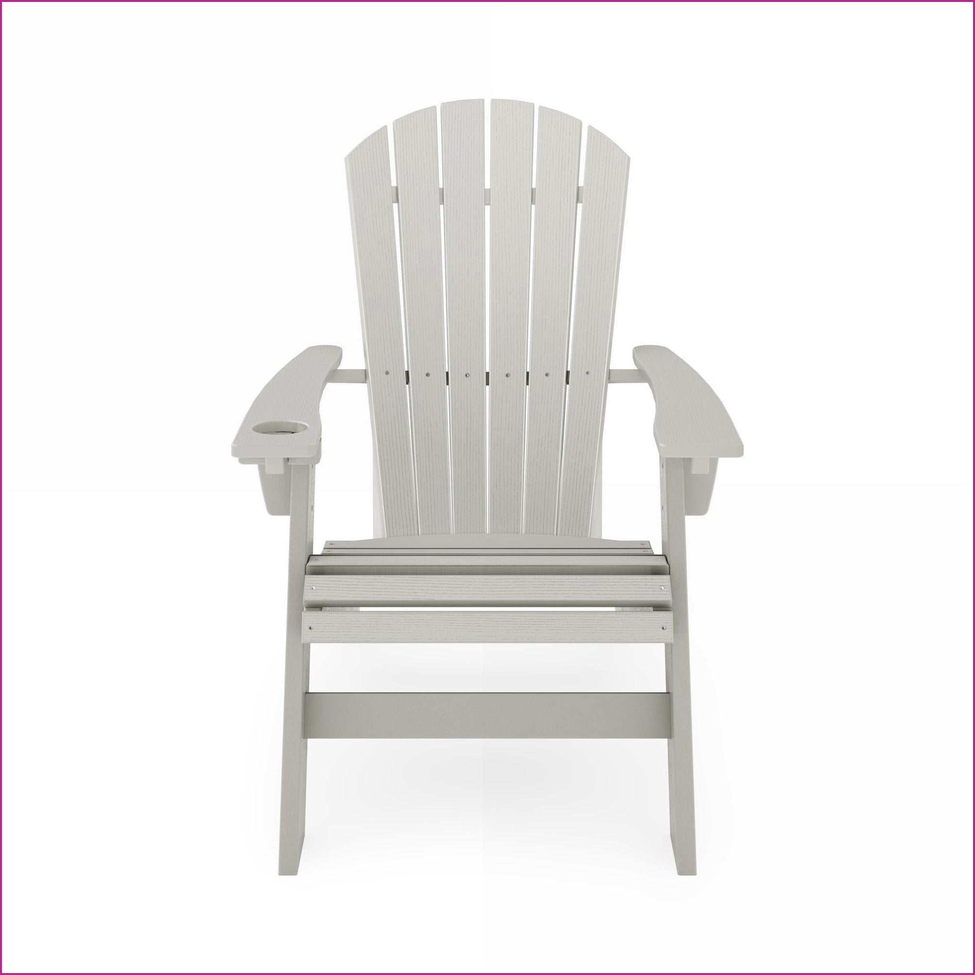 Adirondack Chair Curved Back Dark Gray HDPE Poly Lumber for Poolside Patio Garden | Dark Gray | HDPE