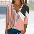 thumbnail image 2 of Dyegold Casual Long Sleeve Tops For Women Fashion Fall 2023 V Neck Lace Trim Sexy Blouses Floral Printed Shirts Loose Tshirt, 2 of 5