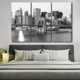 thumbnail image 2 of TISHIRON 3PCS Framed Canvas Wall Art Set,36"x24" New York City Skyline Canvas Art Decor, 2 of 7