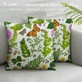 thumbnail image 3 of JEUXUS  Green Plant Throw Pillow Covers Flower Leaf Decorative Pillowcases for Couch Bed Sofa Living Room, 3 of 5