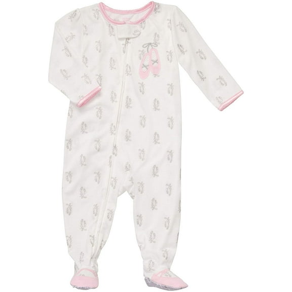 Carter's Infant Footed Poly Sleeper - Ballet Shoes-18 Months