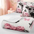 thumbnail image 4 of meiyoeat Farm Highland Cow Quilt Full,Countryside Floral Blossom Full Bedspread Sets,3 Pieces,1 Coverlet and 2 Pillowcases, 4 of 7