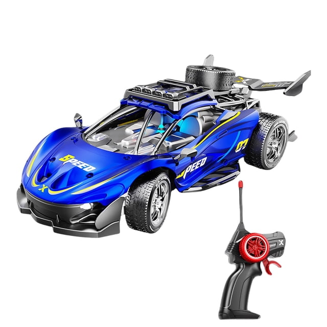 High-Speed 1:18 Scale RC Drift Car, 2.4G Remote Control Racing Toy with Cool LED Lights, Rechargeable Battery, Durable ABS Body for Boys & Girls Age 4-12