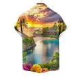 thumbnail image 6 of ZRGHAOYLQ Hawaiian Shirt for Men Short Sleeve Casual Button Down Tshirts Plus Size Lapel Collar T Shirt Tropical Vacation Holiday Shirts Summer Beach 3D Graphic Tees, 6 of 6