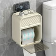 thumbnail image 3 of PENGXIANG Toilet Tissue Box Simple Household Bathroom Paper Box Wall-mounted Toilet Tissue Box Roll Paper Box Creative Wall-mounted, 3 of 6