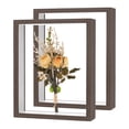 thumbnail image 1 of 2-Pack Dried Flower Frame, 8 x 10 Inch Double Acrylic Wooden Dried Flower Photo Floating Frame [Coffee], 1 of 7