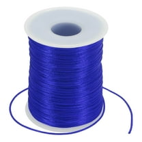 Uxcell 1.5mm x 109 Yard Nylon Satin Cord 1.5mm Beading String Braided Rope, Dark Blue