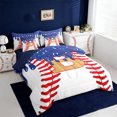 thumbnail image 2 of Erosebridal Initial Alphabet B 7 Pieces Bedding Comforter Set,Ice Cream Baseball Kids Full Bedding Set For Ball Games Lover,Reversible navy blue, 2 of 7