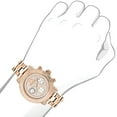 thumbnail image 3 of Ladies Oversized Diamond Watch Rose Gold Plated Swiss Mvt Iced Out Montana, 3 of 4